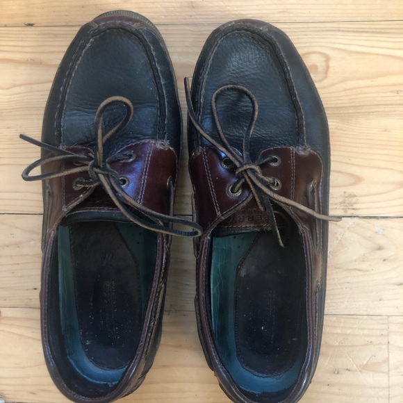 Sperry Men's Brown Leather Boat Mako Collection Shoes Size 10.5 - Picture 2 of 10